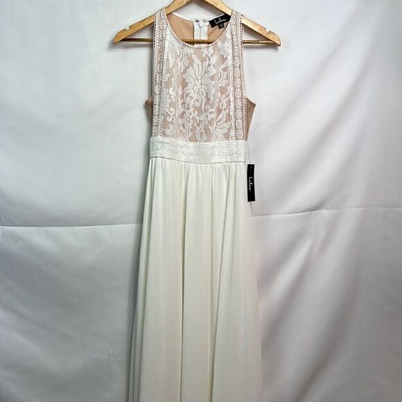 LuLu’s Forever and Always White Maxi Dress size XS NWT - Picture 3 of 16
